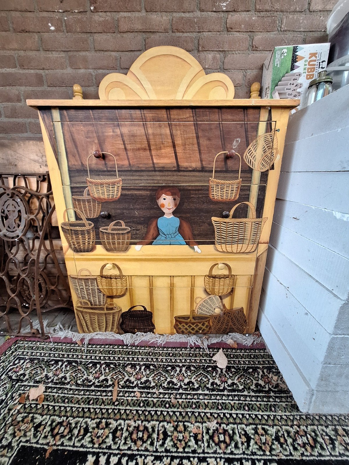 Leuke beschilderde ladenkast, Ophalen, Gebruikt, 50 tot 100 cm, 3 of 4 laden