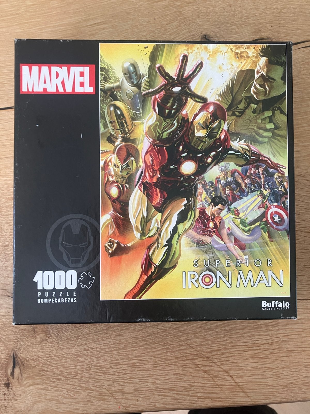 Marvel Superior Iron Man Legpuzzel 1000 stukjes, Ophalen of Verzenden, 500 t/m 1500 stukjes, Zo goed als nieuw, Legpuzzel