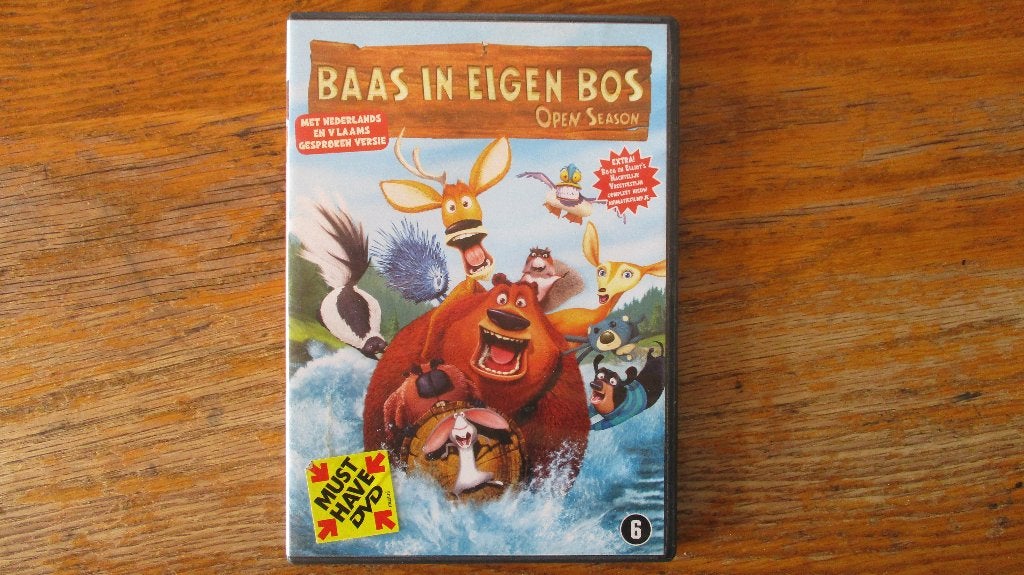 DVD: Baas in Eigen Bos. Open Season., Zo goed als nieuw, Dieren, Vanaf 6 jaar, Film
