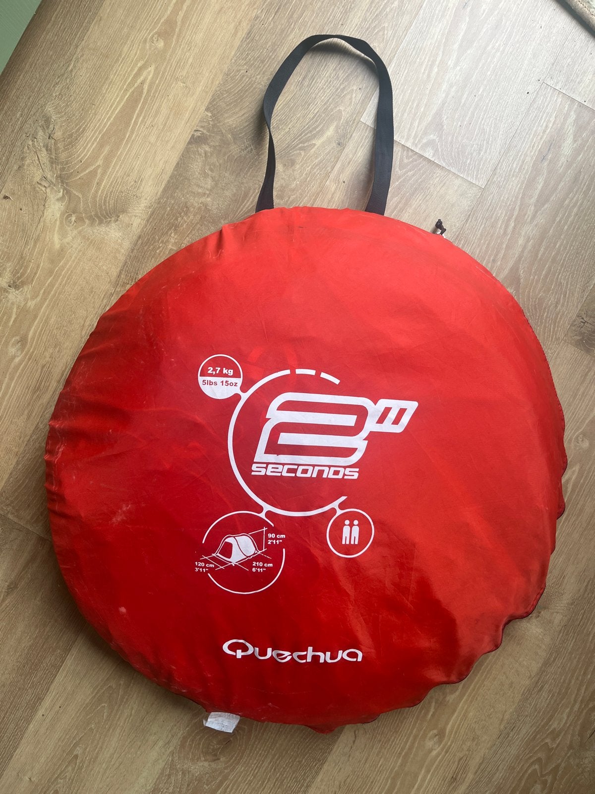 Quechua 2 Seconds tent - 2 persoons pop-up tent, Ophalen of Verzenden, Gebruikt, Tot en met 2