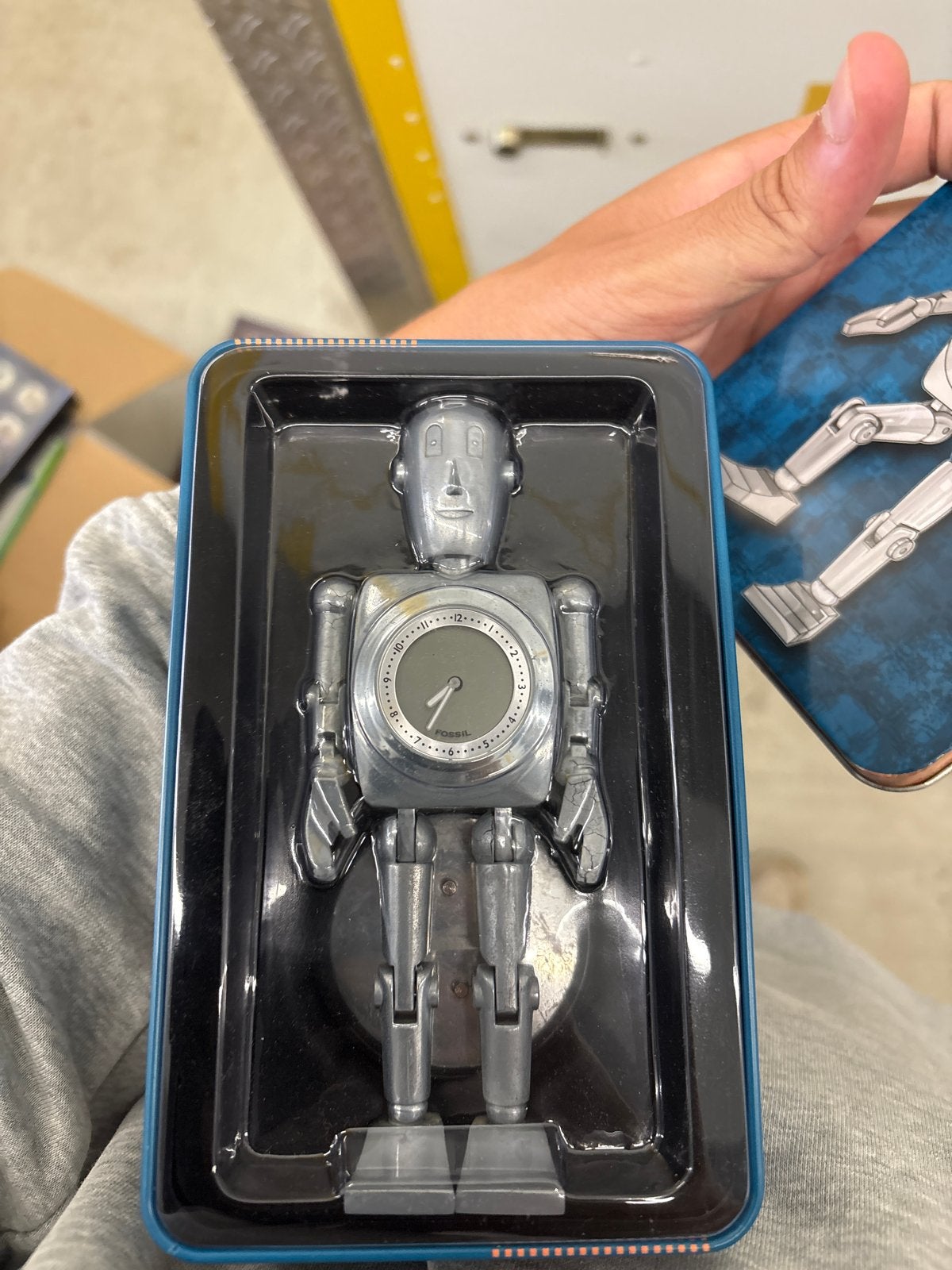 Fossil Big Tic Robot Horloge in Blikken Doos, Ophalen of Verzenden, Zo goed als nieuw