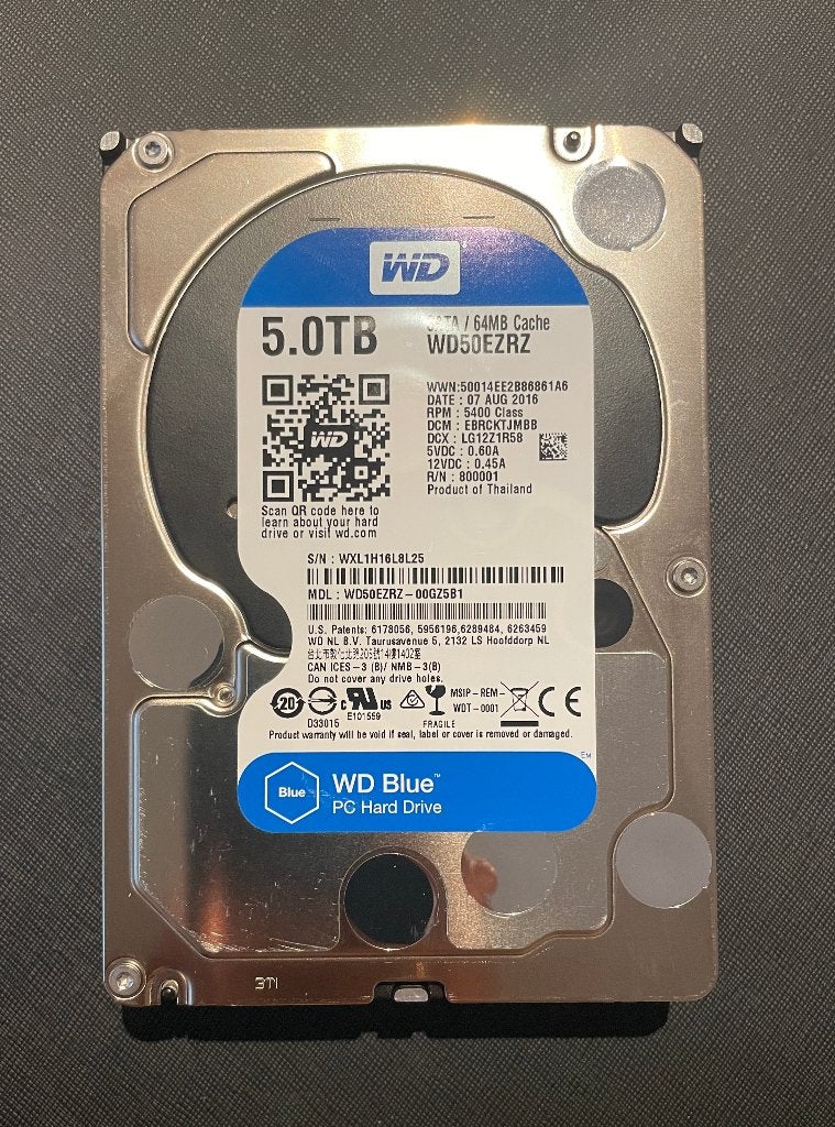 Like New - Western Digital 5TB HDD SATA 6Gb/s, Computers en Software, Intern, Western Digital, Ophalen of Verzenden, Zo goed als nieuw