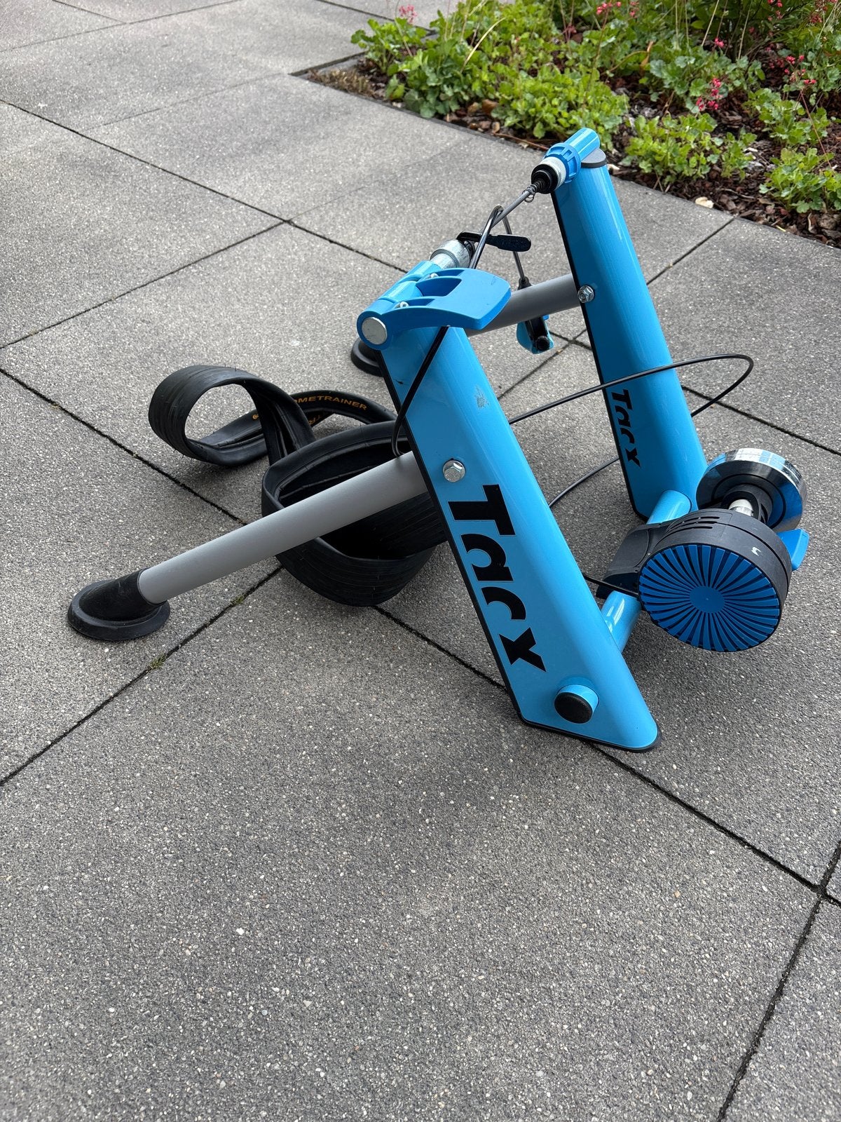 Tacx Hometrainer met Continental Hometrainer band, Ophalen, Gebruikt, Metaal, Benen