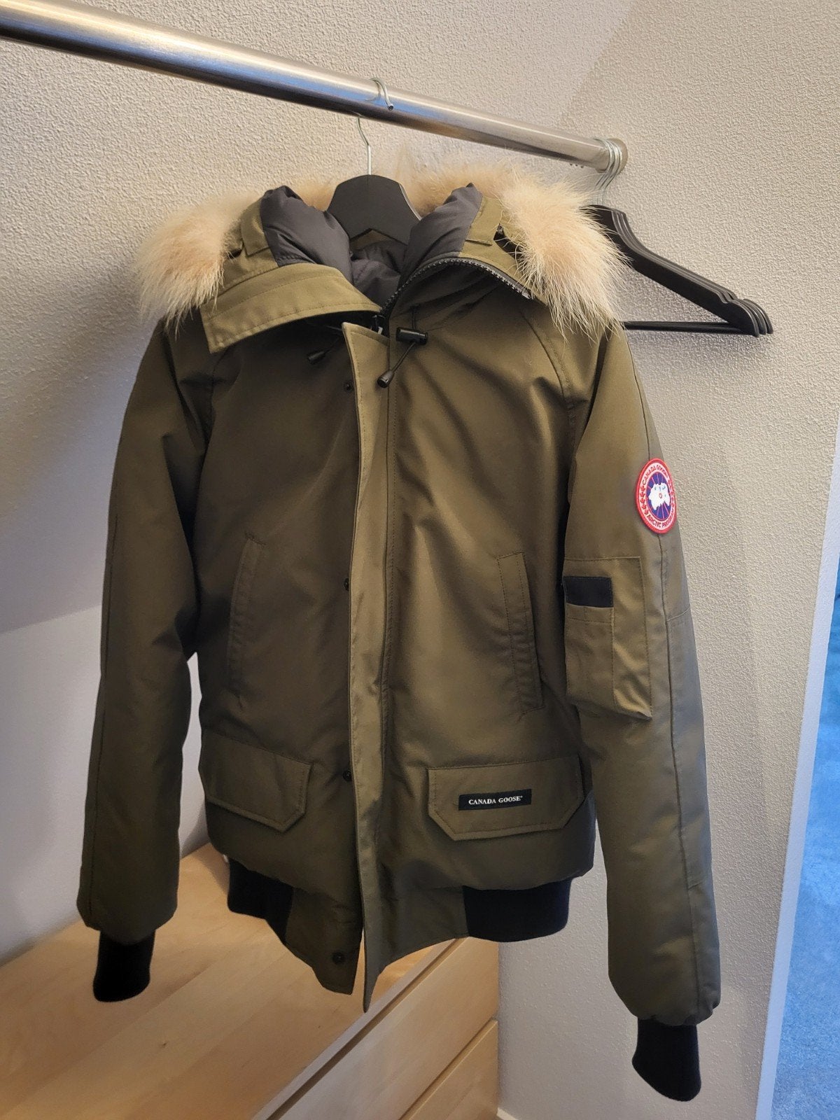 Canada goose chilliwack bomber groen, Ophalen, Zo goed als nieuw, Maat 46 (S) of kleiner, Groen