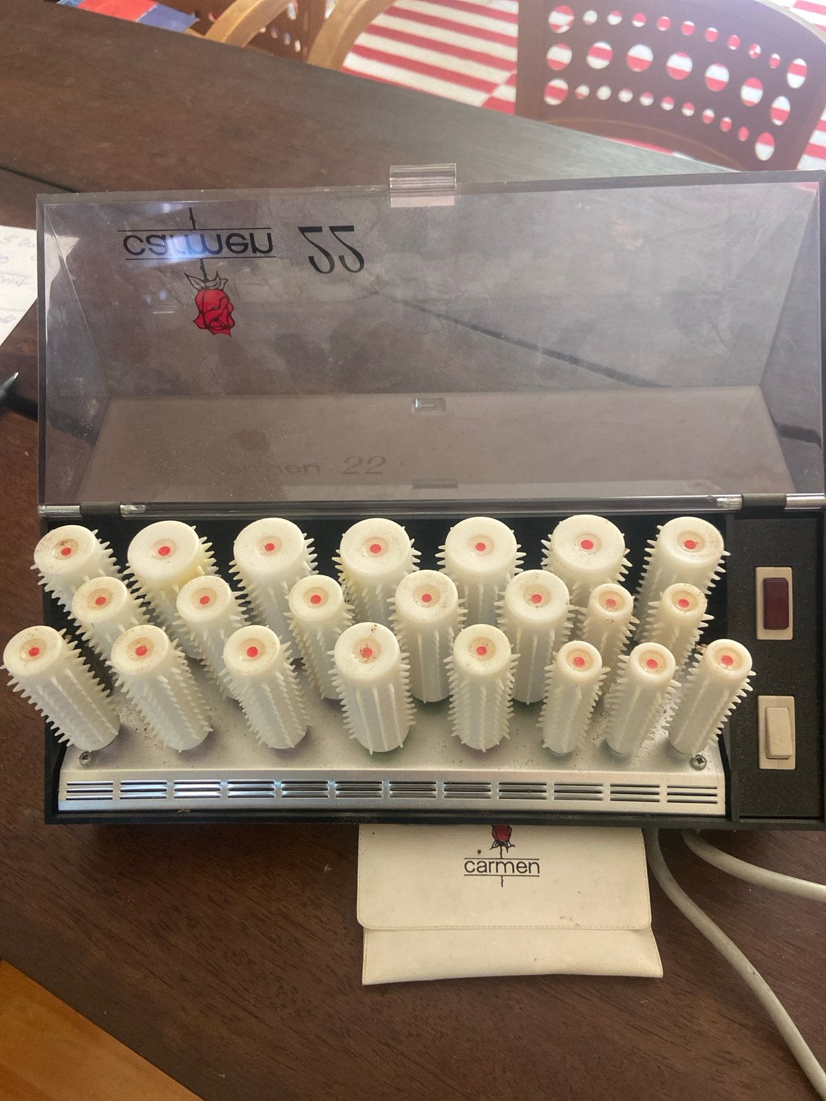 Carmen krulset 22 - Vintage haarrollers, Ophalen of Verzenden, Gebruikt, Haarverzorging