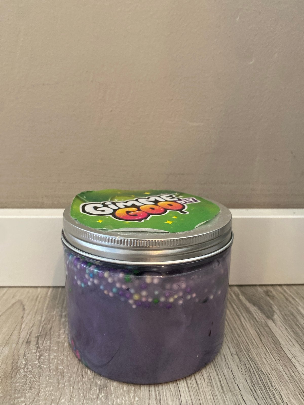 Glitter Goo slijm paars met gekleurde balletjes, Ophalen of Verzenden, Zo goed als nieuw, Jongen of Meisje