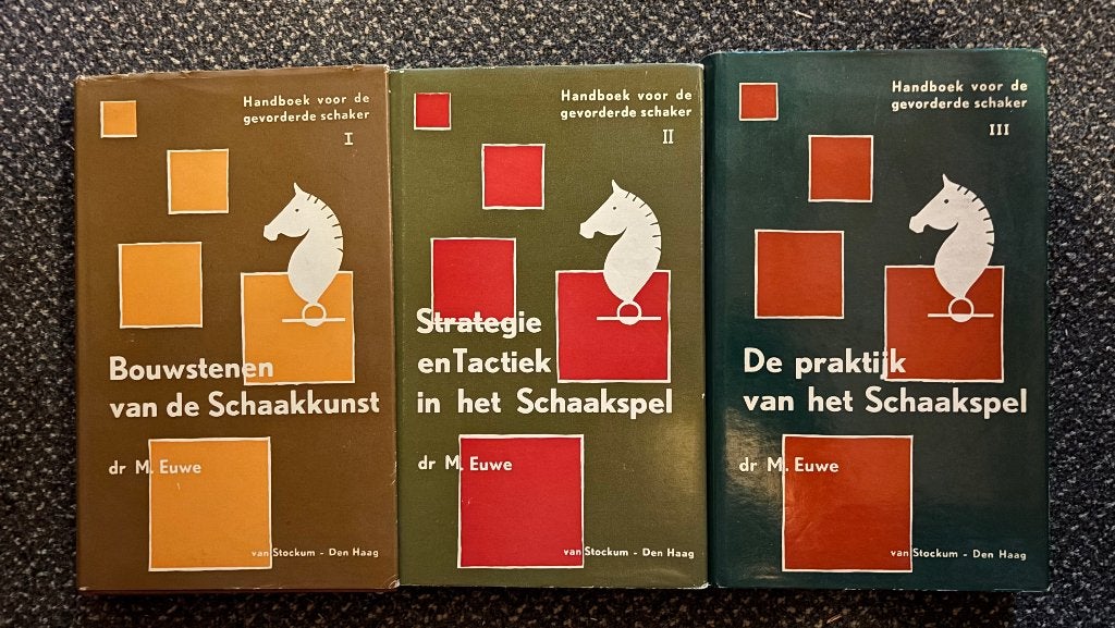 Bouwstenen van de schaakkunst 1,2 en 3 - Dr. Max Euwe, Ophalen of Verzenden, Gelezen, Dr. Max Euwe, Denksport