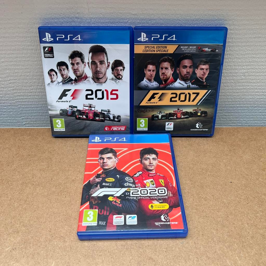 F1 Games Bundel voor PS4, Spelcomputers en Games, Games | Sony PlayStation 4, Zo goed als nieuw, Racen en Vliegen, 1 speler, Vanaf 3 jaar