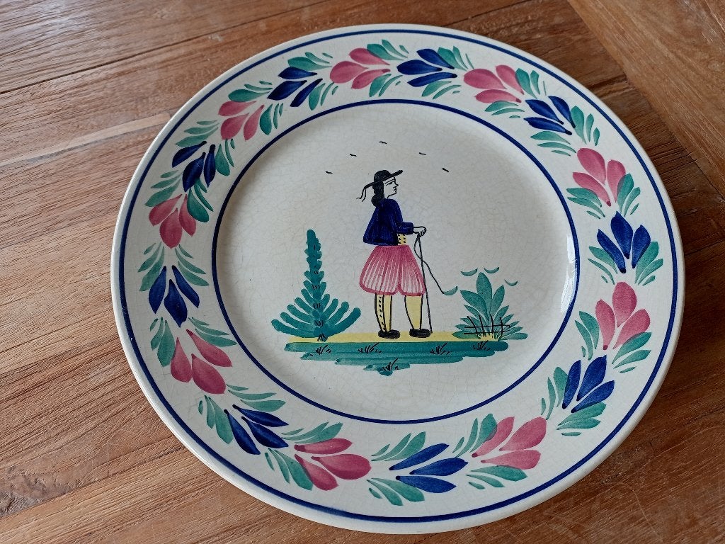 Vintage Henriot Quimper bord, Ophalen of Verzenden
