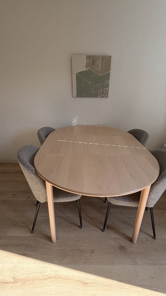 uitschuifbare tafel, Ophalen, 100 tot 150 cm, Zo goed als nieuw, 150 tot 200 cm