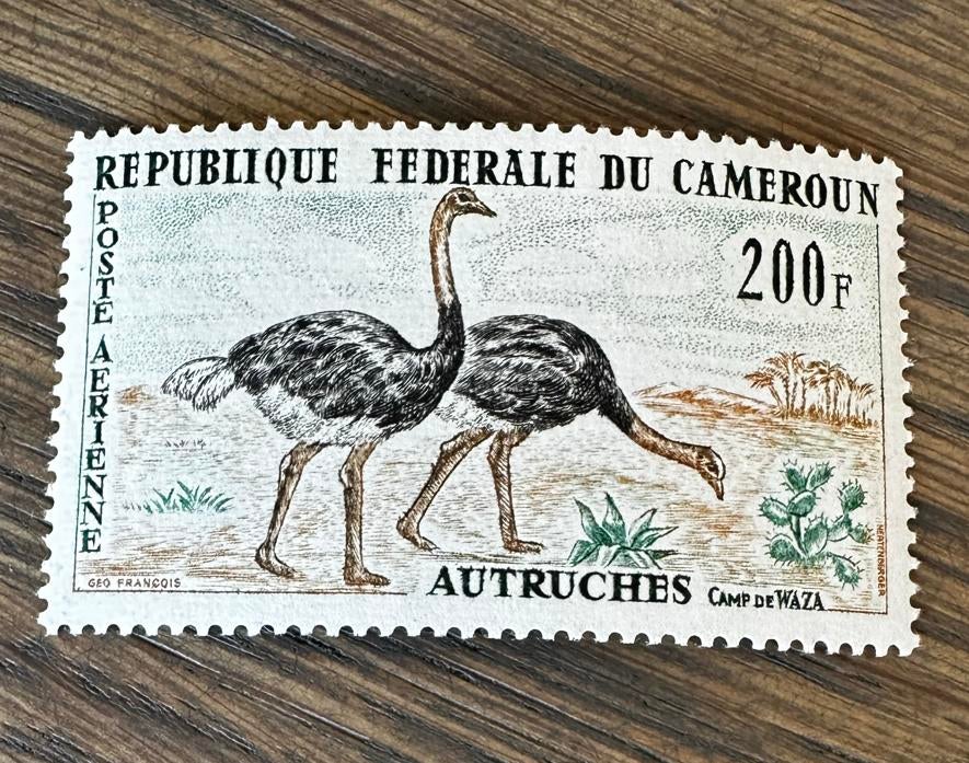 Kameroen 1962 struisvogel vogels postfris, Ophalen of Verzenden, Overige landen, Postfris