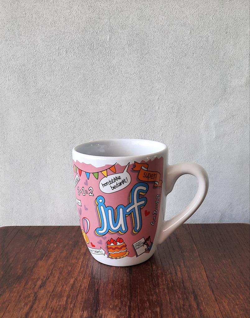 Cadeau Mok - Bedankt Juf - Afscheidscadeau Juf, Meerkleurig, Overige stijlen, Nieuw, Ophalen of Verzenden