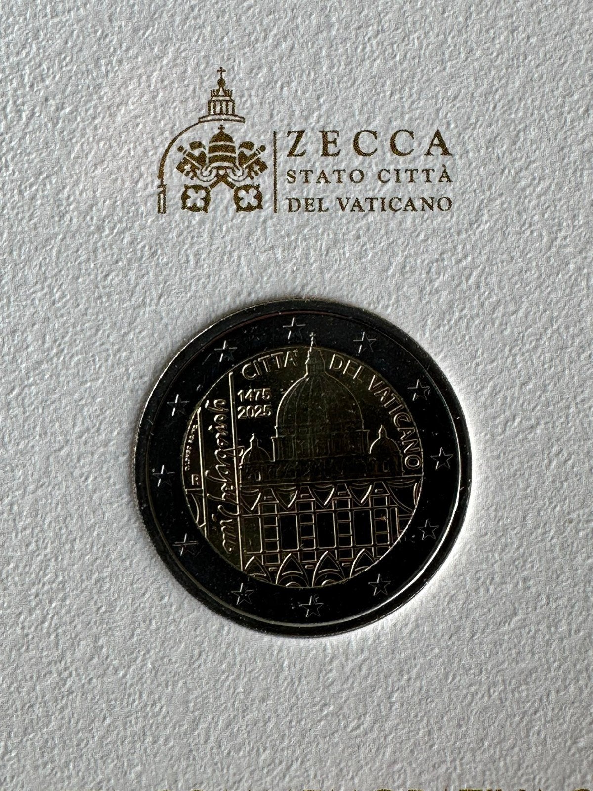 Vaticaan 2025 2 Euro BU Michelangelo, Verzenden, Vaticaanstad, 2 euro, Losse munt