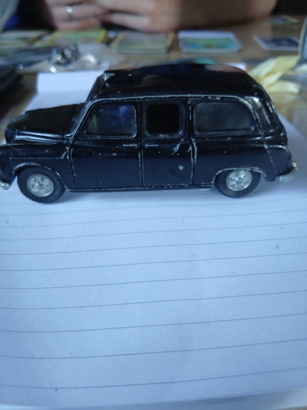 Vintage Zwarte Speelgoedauto - London Taxi Model, Ophalen of Verzenden