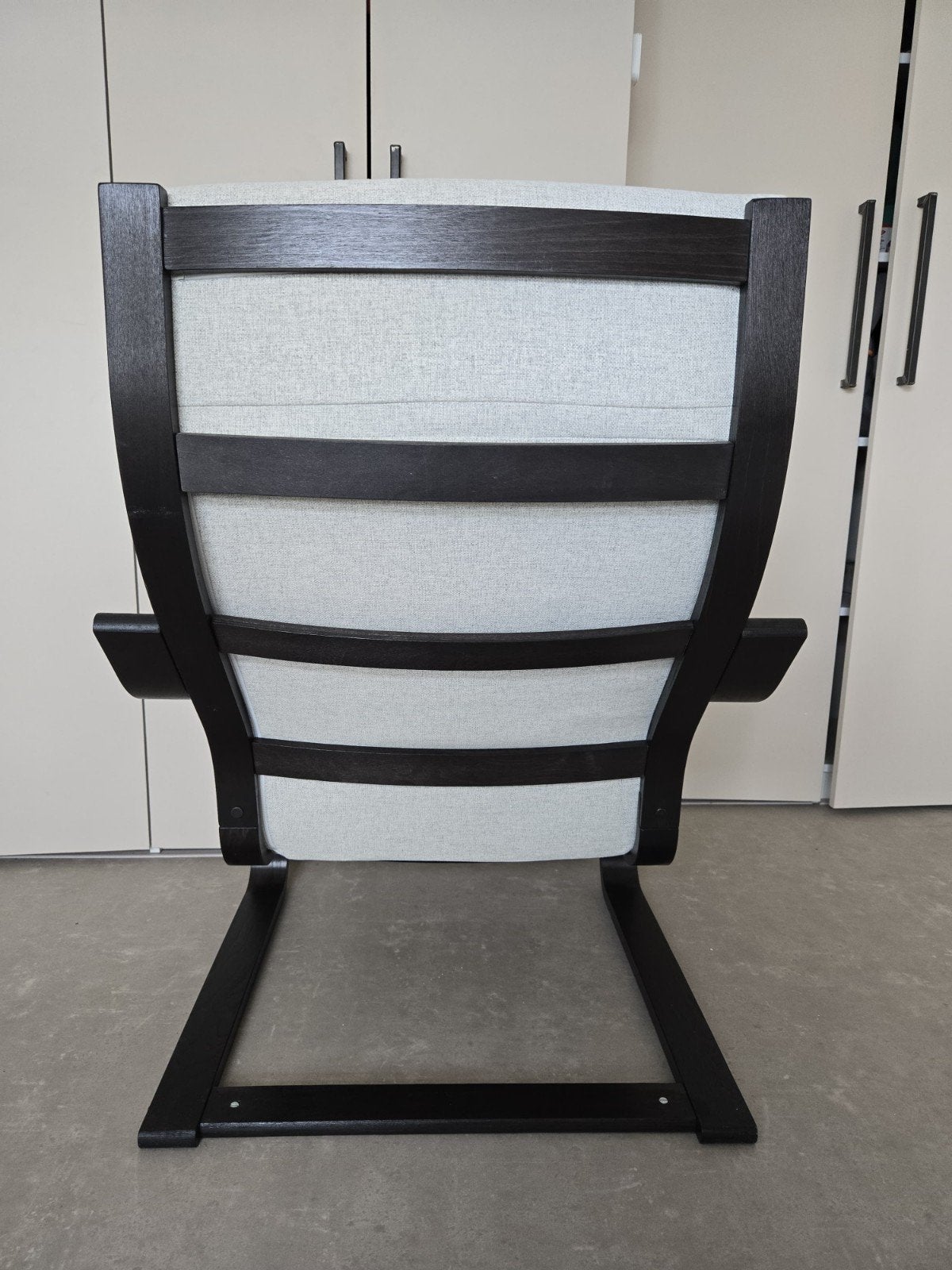 Ikea Poäng fauteuil beige, Huis en Inrichting, Fauteuils, Ophalen, Modern, Scandinavisch, 75 tot 100 cm, Zo goed als nieuw
