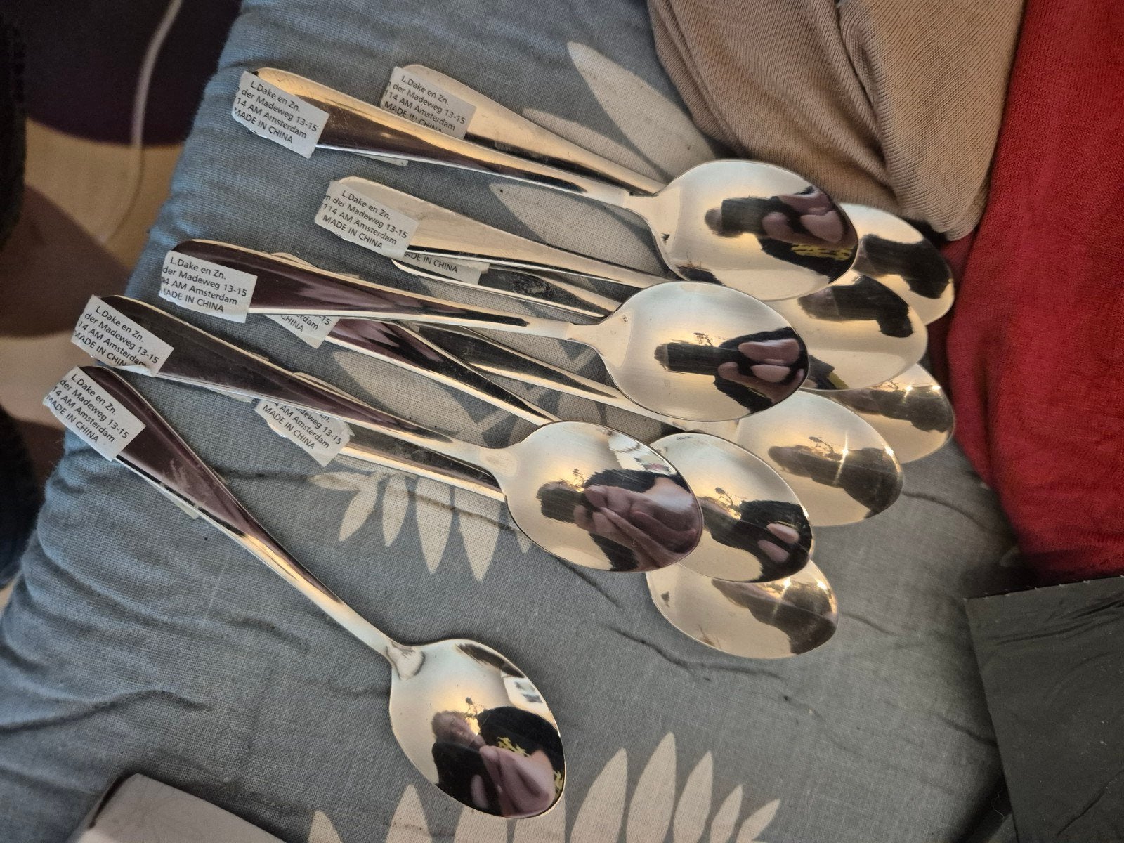 Set van 10 zilverkleurige lepels, Nieuw, Ophalen of Verzenden, Rvs of Chroom, Los bestek
