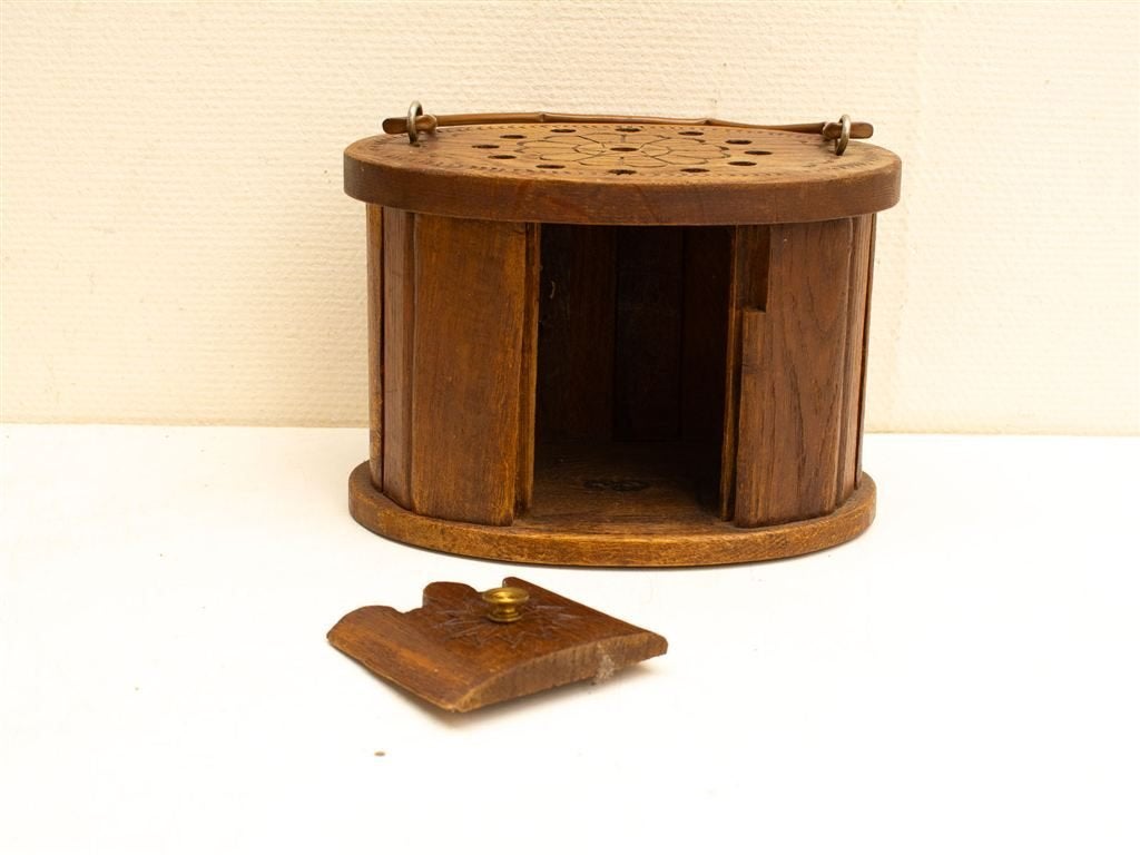 Houten ovale voetenstoof 32623, Minder dan 50 cm, Gebruikt, 125 cm of meer, Ophalen of Verzenden