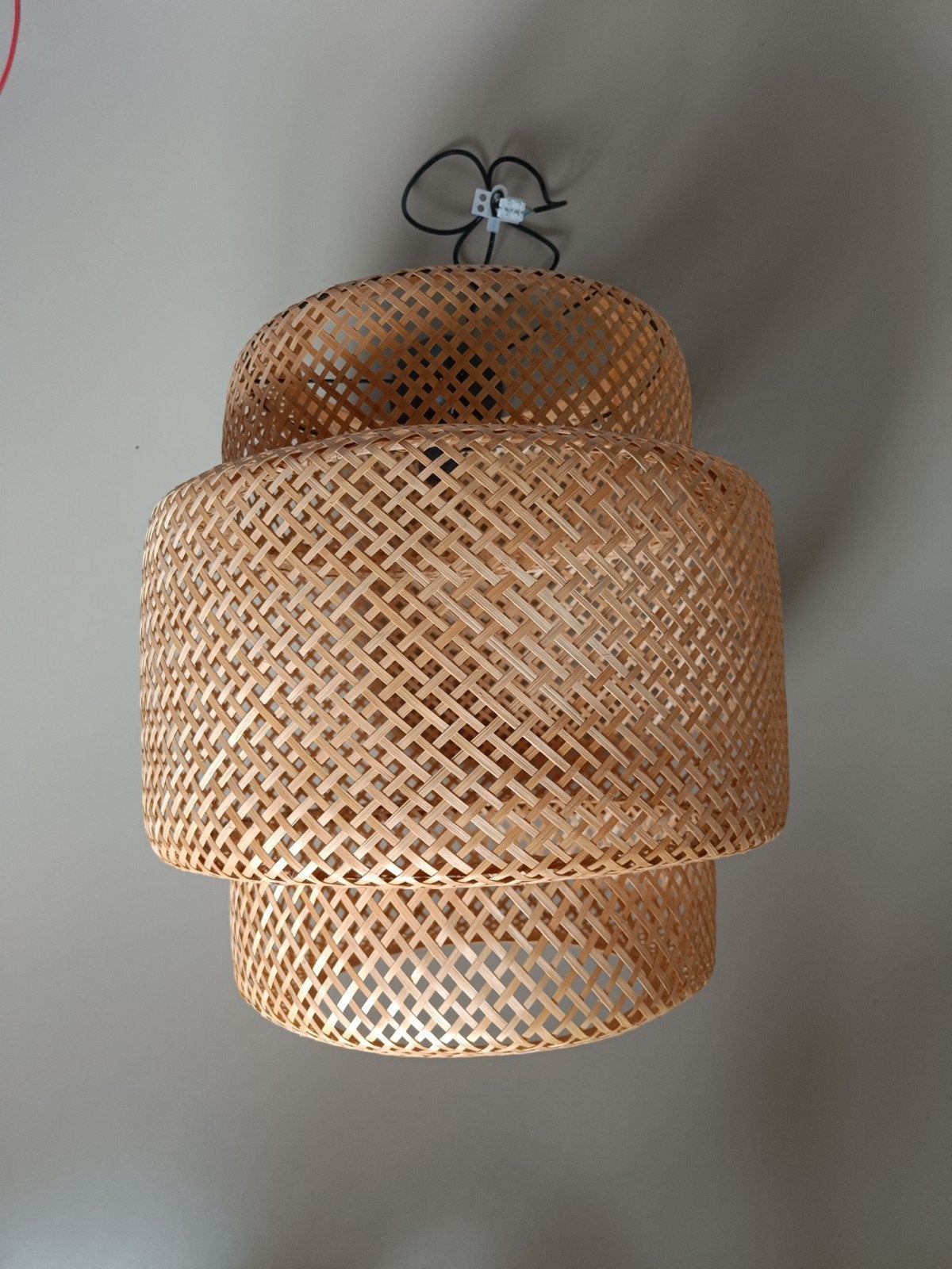 IKEA Sinnerlig hanglamp bamboe 50cm, Huis en Inrichting, Ophalen, Zo goed als nieuw, Natuurlijk materiaal, Bohemian, Scandinavisch