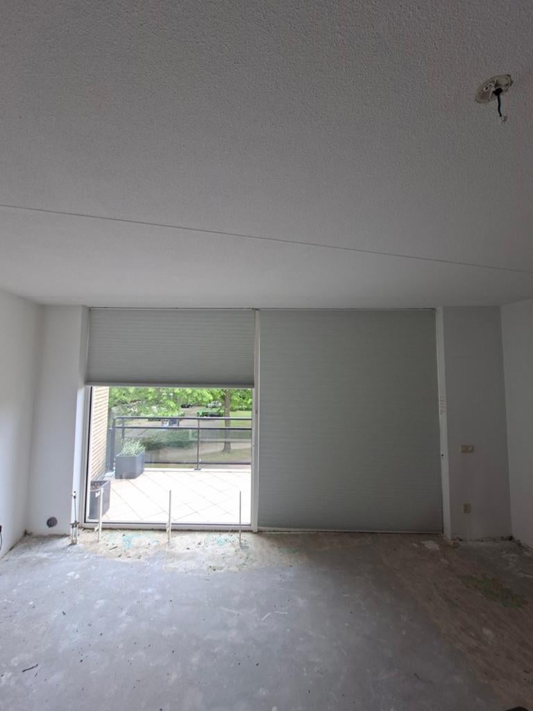 Witte plisségordijnen voor schuifpui, Doe-het-zelf en Verbouw, Rolluiken, Ophalen, Gebruikt, 100 tot 150 cm, 200 cm of meer