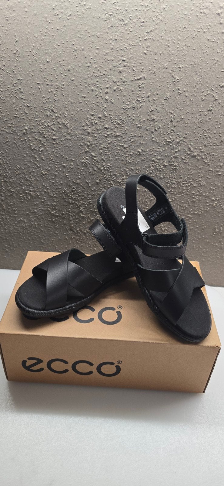 Damesschoenen - Sandalen - Ecco - Maat 39, Kleding | Dames, Ecco, Zwart, Zo goed als nieuw, Sandalen of Muiltjes