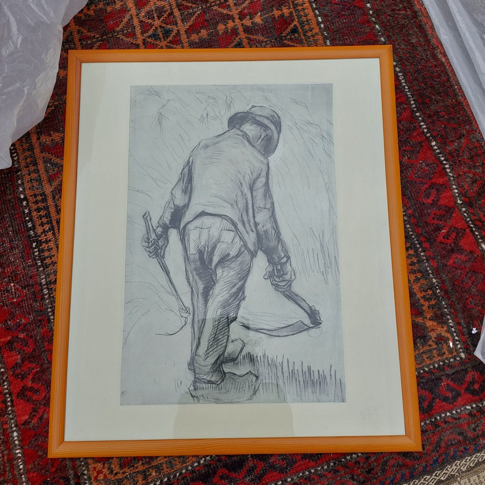 Vincent van Gogh poster in lijst zeer goed, Verzenden