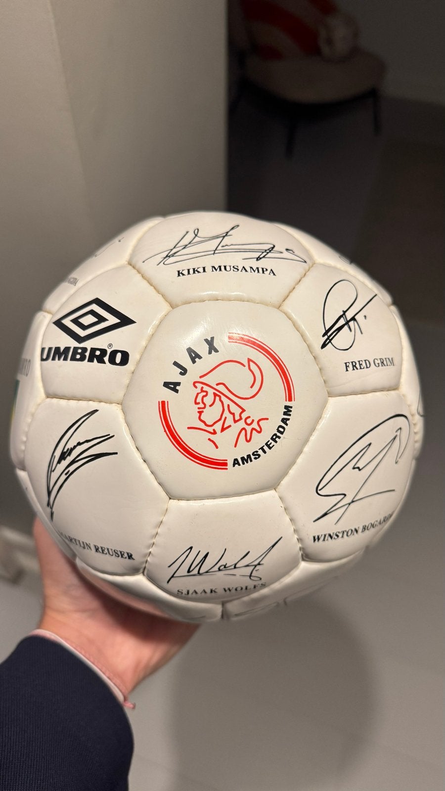 Gesigneerde Ajax Voetbal Jaren '90 - ABN AMRO Sponsor, Ophalen of Verzenden, Gebruikt, Ajax, Overige typen