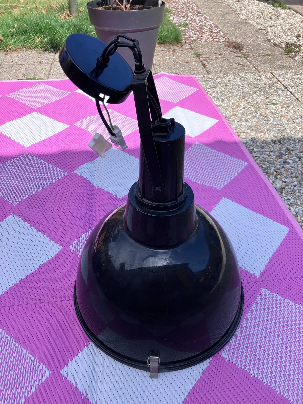 Hanglamp Brent van Karwei - Zwart, E27, Ophalen of Verzenden, Gebruikt, Metaal, E27 (groot)