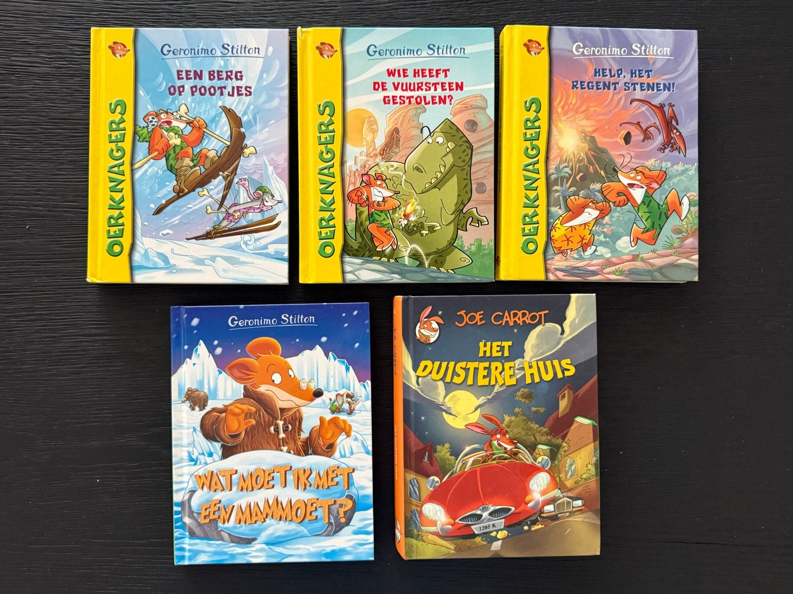 Kinderboeken: Geronimo Stilton en Oerknagers (5 boeken), Ophalen of Verzenden, Gelezen, Fictie algemeen