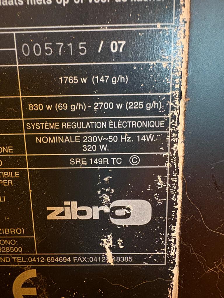 Zibro petroleum laser kachel sre 70 txc, Ophalen of Verzenden, Overige brandstoffen, Petroleumkachel