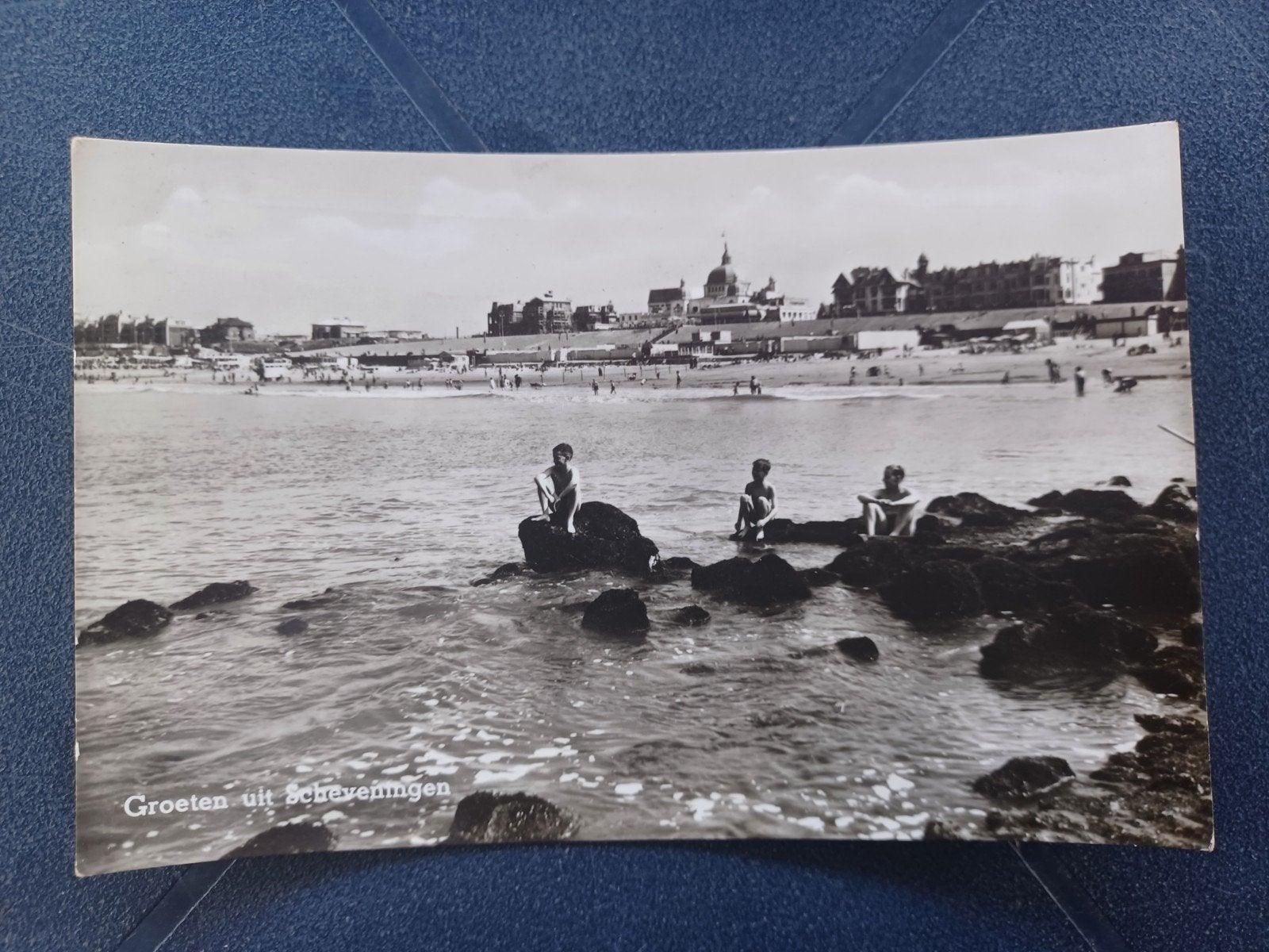 Groeten uit Scheveningen 1954, Ophalen of Verzenden, 1940 tot 1960, Gelopen, Zuid-Holland