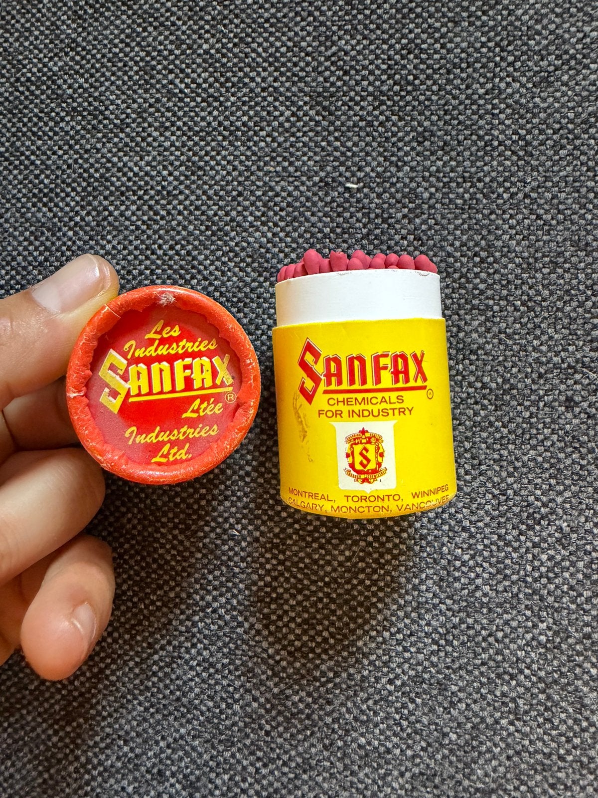 vintage Sanfax Industries Ltd. luciferkoker/-houder +stokjes, Ophalen of Verzenden, Zo goed als nieuw, Overige