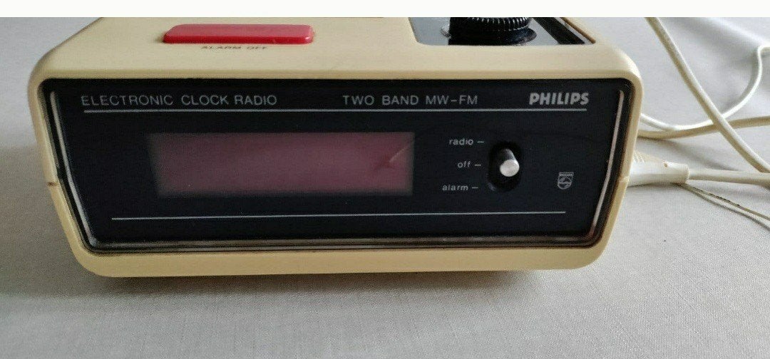 WEKKERRADIO,1960,Philips,Vintage,90AS080/00,KZ,nr.5,Crème, Ophalen of Verzenden, Gebruikt, Digitaal