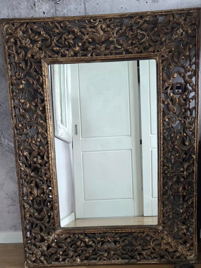 Spiegel uit Bali, Huis en Inrichting, Ophalen of Verzenden, Rechthoekig, Minder dan 100 cm