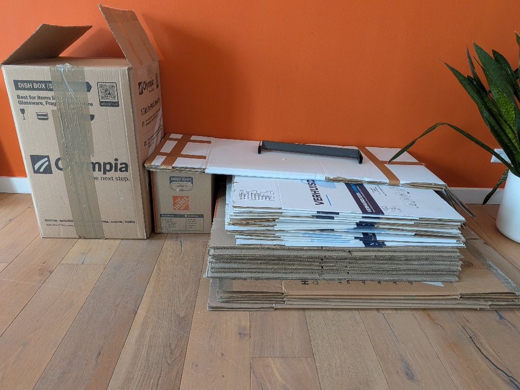 Verhuisdozen verschillende maten met toebehoren, Ophalen, 40 tot 60 cm, Opvouwbaar, 50 tot 75 cm