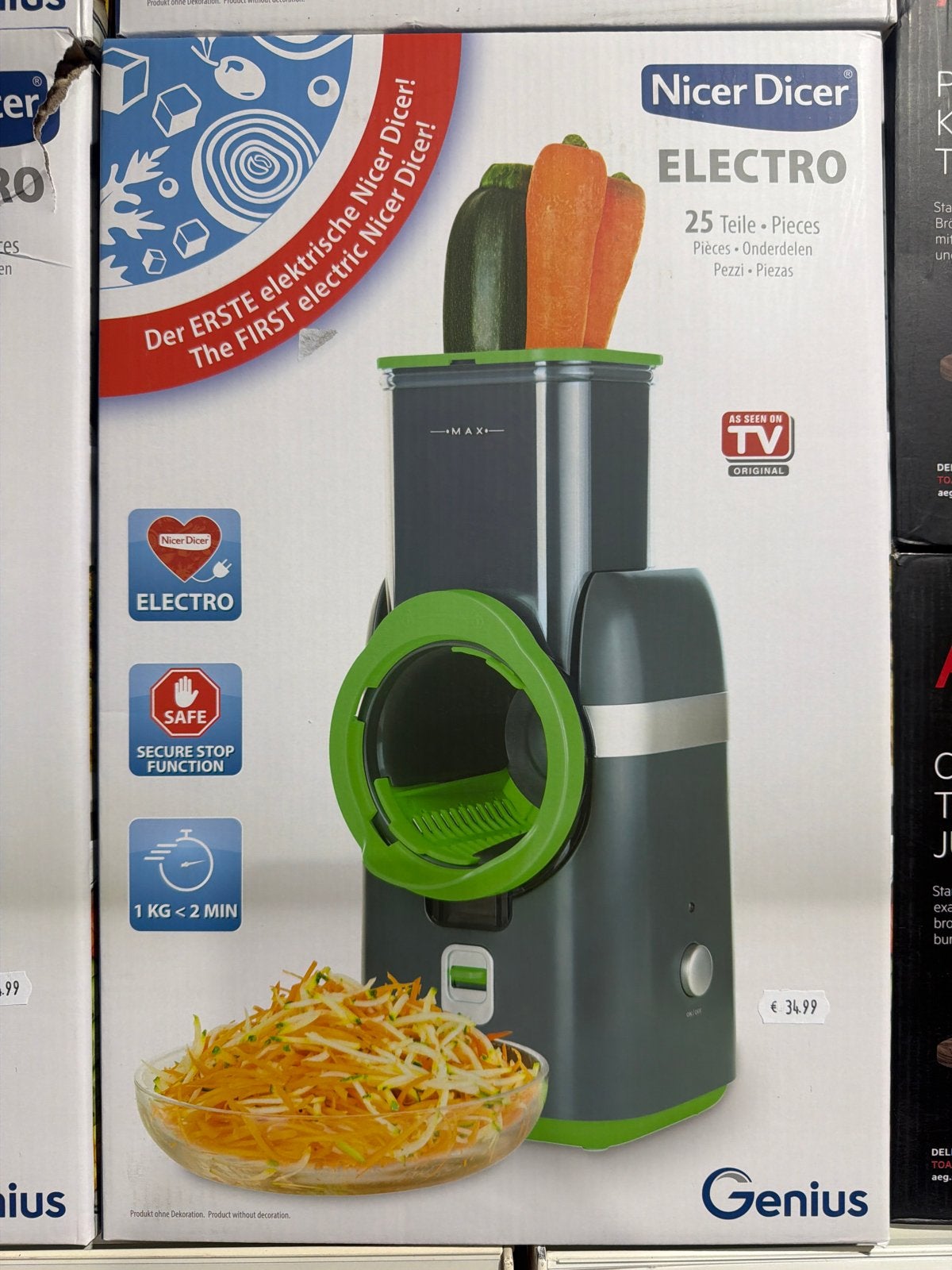 Nicer Dicer Electro - Elektrische Groentesnijder, Ophalen of Verzenden, Nieuw