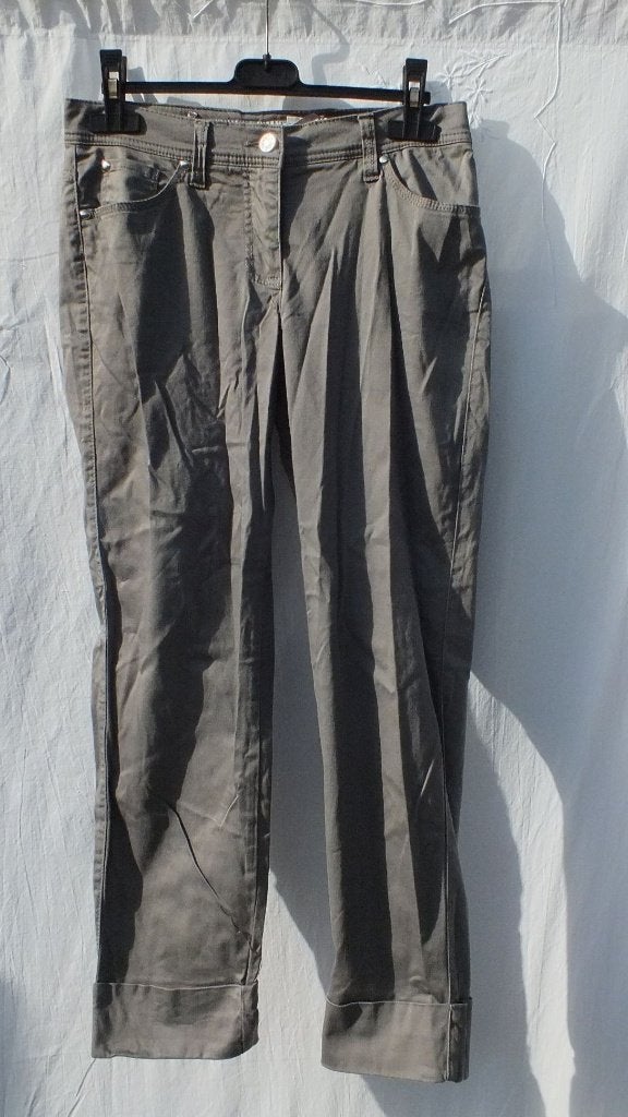 Leuke grijze damesbroek.Mt 36.Merk Ashley Brooke, ., Ophalen of Verzenden, Zo goed als nieuw, .