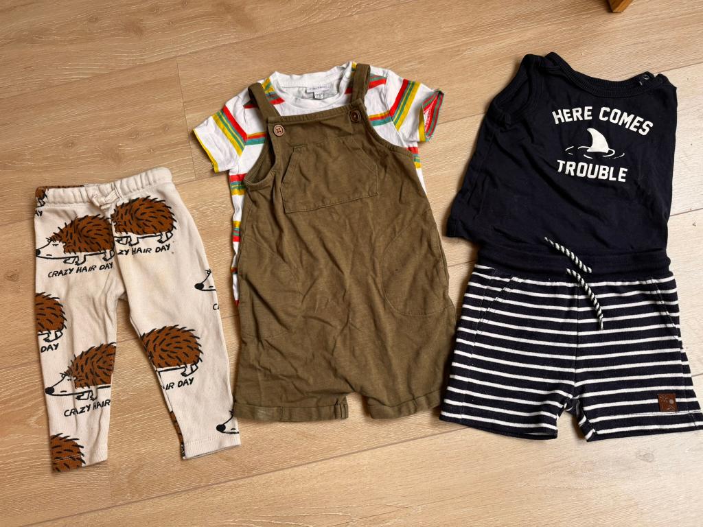 Schattige unisex set, maat 80 (Zara, Mango, Fagottino etc.), Kinderen en Baby's, Babykleding | Baby-kledingpakketten, Ophalen of Verzenden