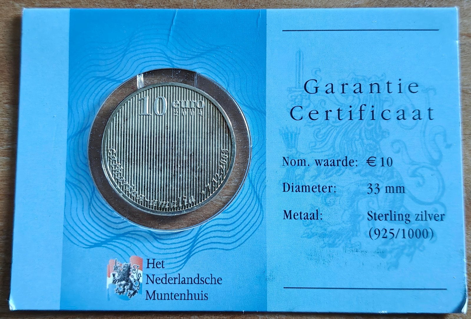Zilveren 10 Euro munt Nederland 2008, Koningin Beatrix, Zilver, Euro's, Ophalen of Verzenden
