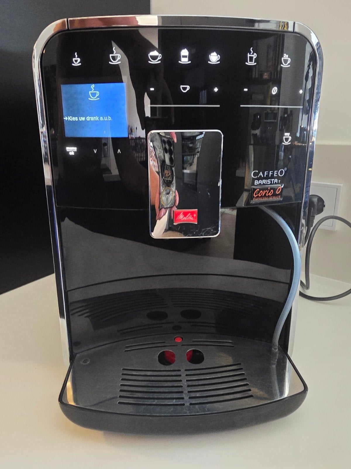 Melitta Caffeo Barista T - Nieuwe zetgroep - Topstaat, Ophalen of Verzenden, Zo goed als nieuw, Koffiemachine, Koffiebonen