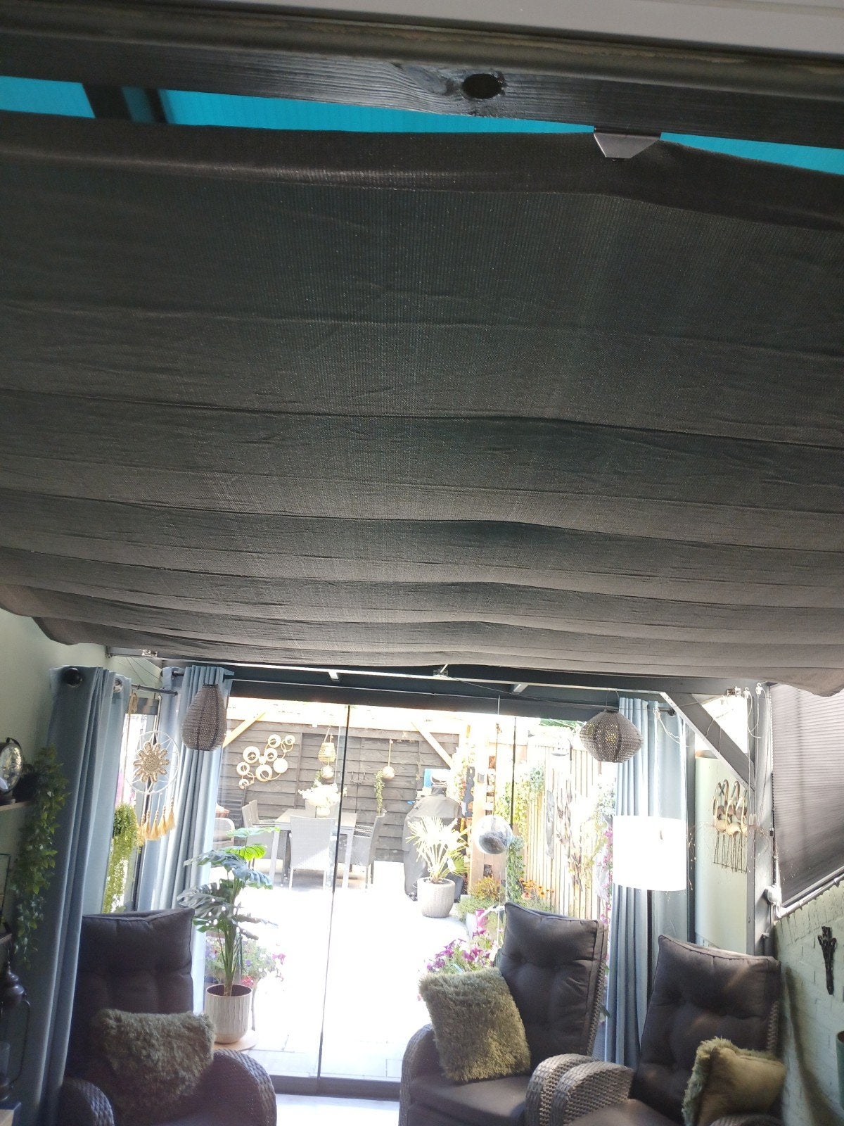 Te koop harmonica schaduwdoek, Tuin en Terras, Ophalen
