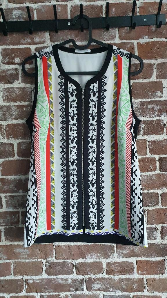 JJ GARELLA top multicolor print rits M (38), Maat 38/40 (M), Overige kleuren, Ophalen of Verzenden, Zo goed als nieuw