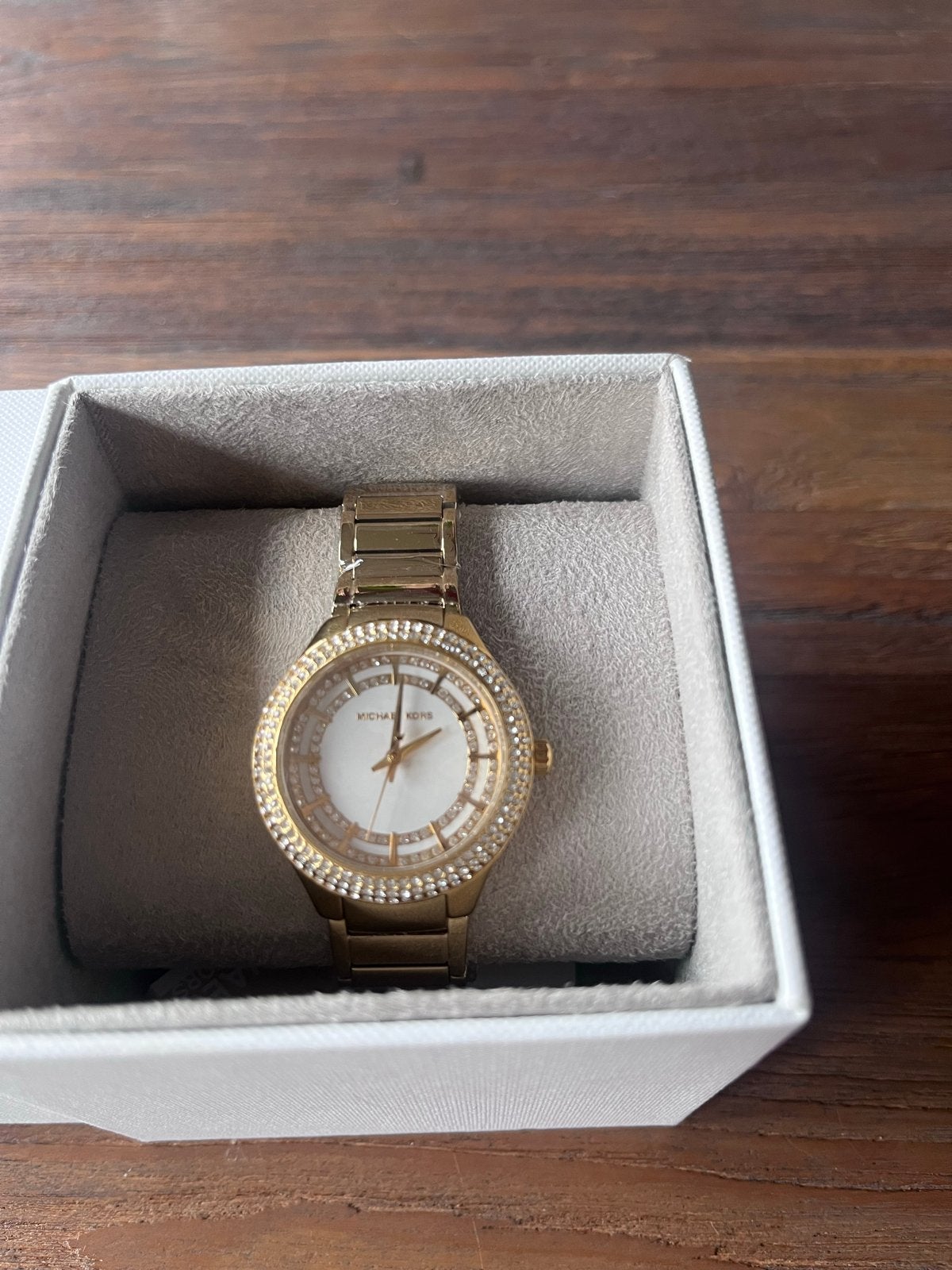 Michael Kors Dameshorloge MK4941 Goudkleurig met Strass, Staal, Polshorloge, Nieuw, Met strass
