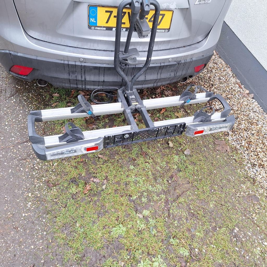 Opvouwbare Fietsendrager XLC Azura Easy Led/2 fietsen/60 Kg, Ophalen, Gebruikt, Elektrische fiets, 2 fietsen