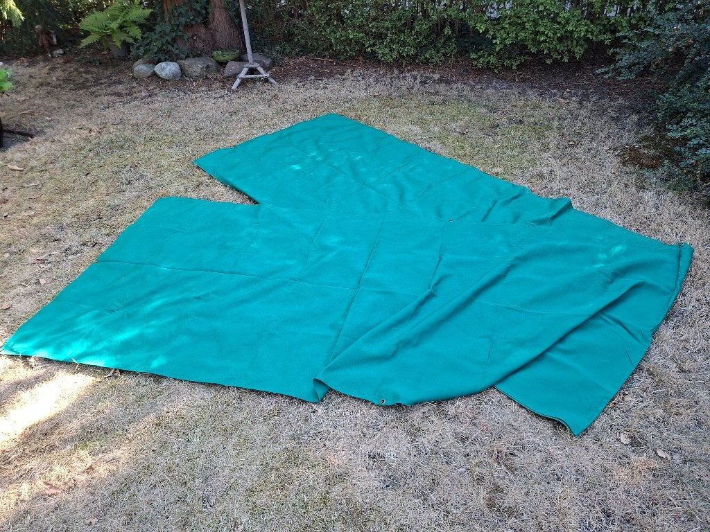 Schaduw/luifel-doek stevig canvas 5,40 x 1,20 mtr. I.z.g.st., Ophalen, Zo goed als nieuw