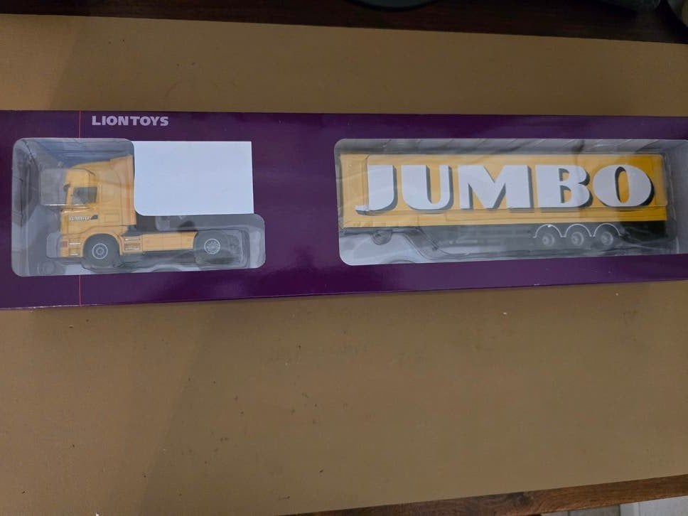 scania jumbo vrachtwagen schaal 1:50, Ophalen of Verzenden, Nieuw, Bus of Vrachtwagen, Lion Toys