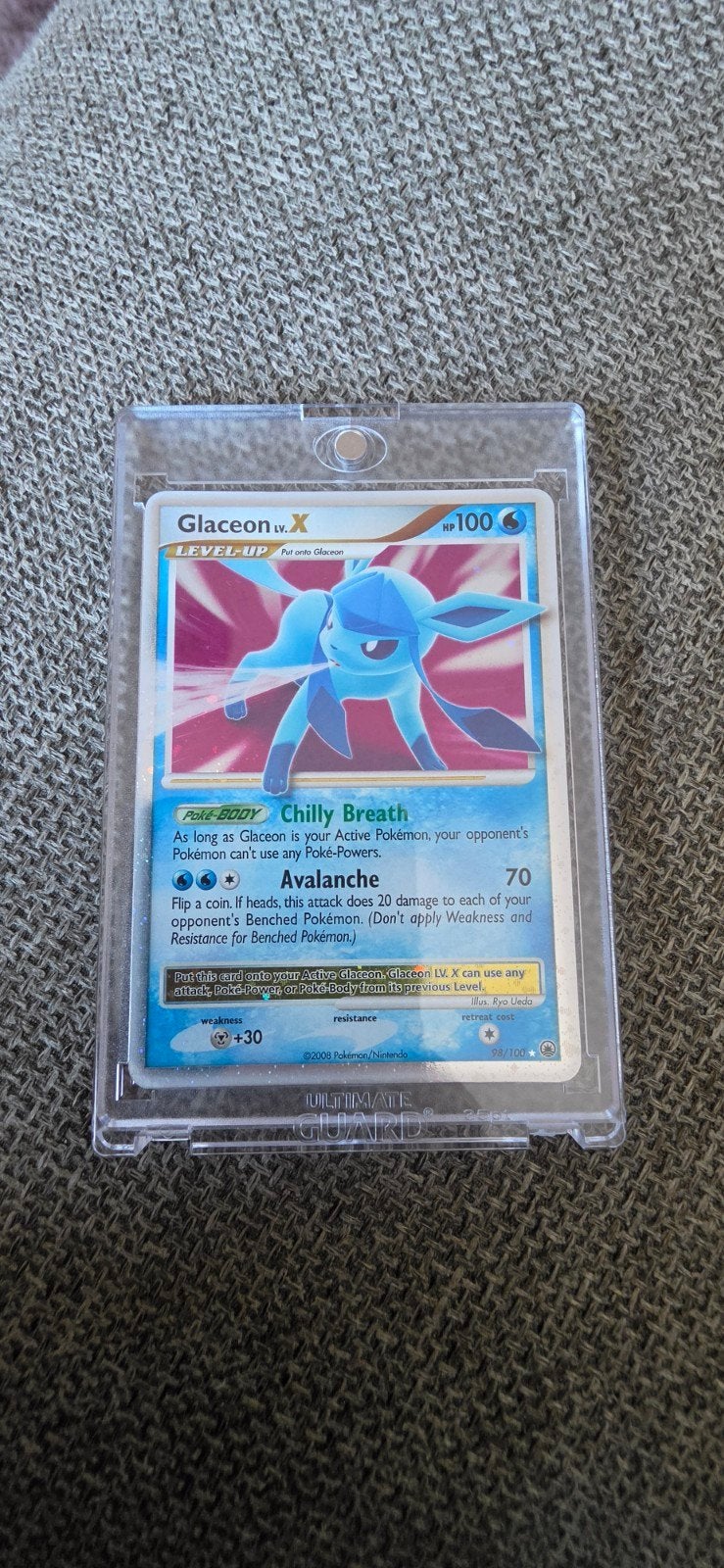 Glaceon LV.X Pokémon kaart, Ophalen, Losse kaart