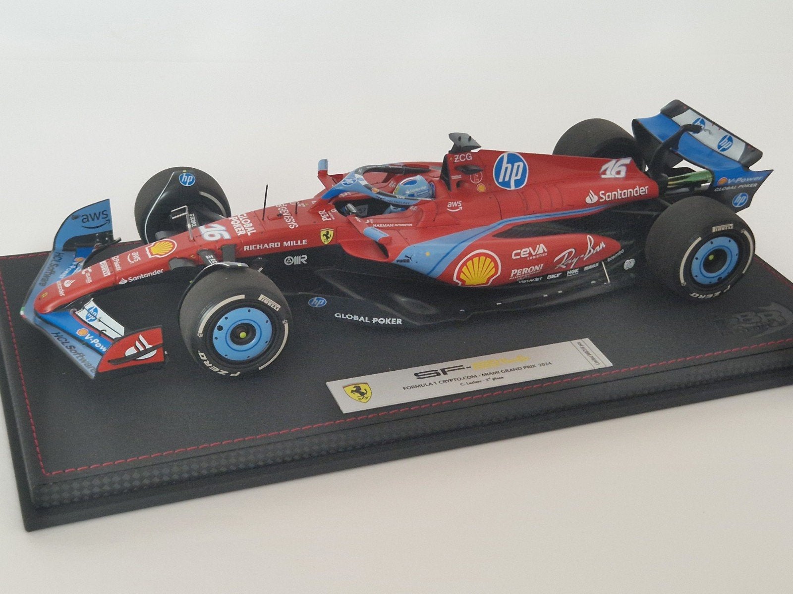 BBR 1:18 Ferrari SF-24 GP Miami 2024 Charles Leclerc, Hobby en Vrije tijd, Modelauto's | 1:18, Verzenden, Nieuw, Overige merken