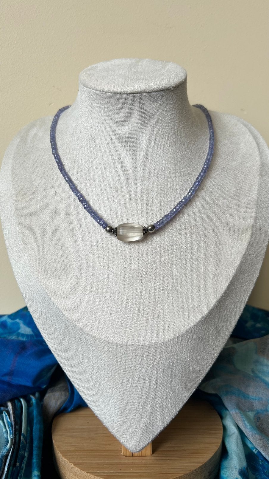 Tanzaniet bergkristal hamsa antiek beschermt uniek zeldzaam, Blauw, Magnolia11, Nieuw, Ophalen of Verzenden