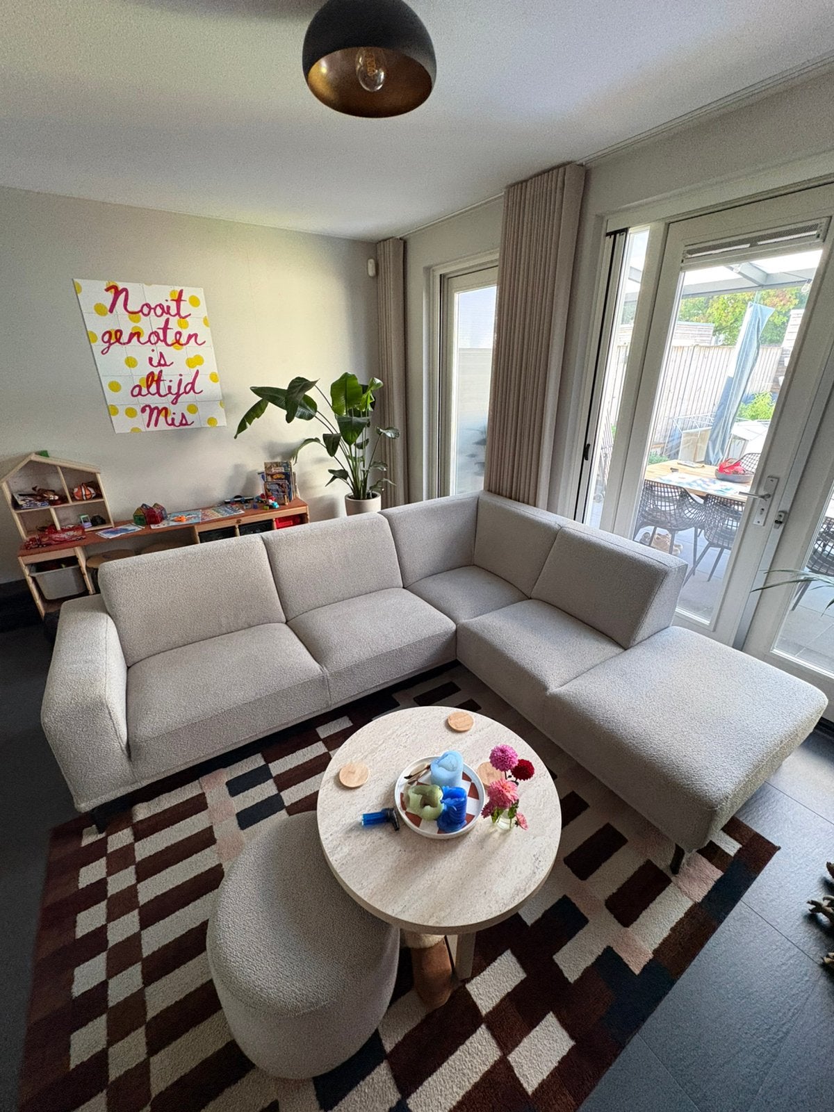 Luxe Montèl hoekbank | 270 x 220 x 40cm | zeer nette staat, Ophalen, Zo goed als nieuw, Stof, Modern