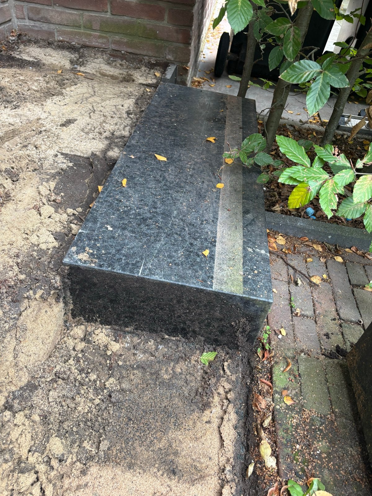 Gratis! Natuurstenen terrastegels, donkergrijs, Ophalen, Gebruikt, Terrastegels, Natuursteen